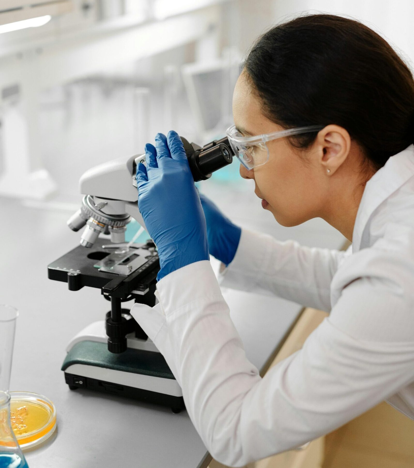 Research professional working in a laboratory environment